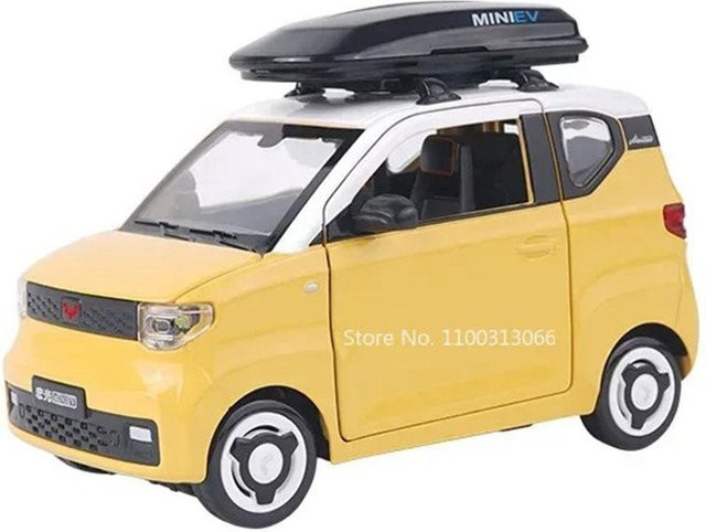 Linyi toy car Wuling Hongguang Miniev, Spielzeugmodell, 1:24, Metall, mit Licht und Musik, ab 14 Jahren - Bild 1
