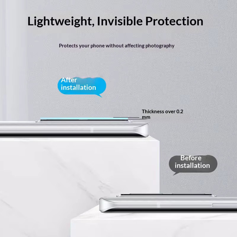3er Set Kameraschutzfolie aus gehärtetem Glas für OPPO Find X9 Ultra X9 X9s Pro inklusive Installationshilfe, transparent - Bild 5