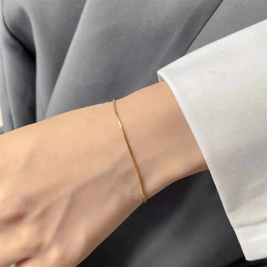 HIYEE Armband Edelstahl, Gold, Damen, 17 cm - Bild 3