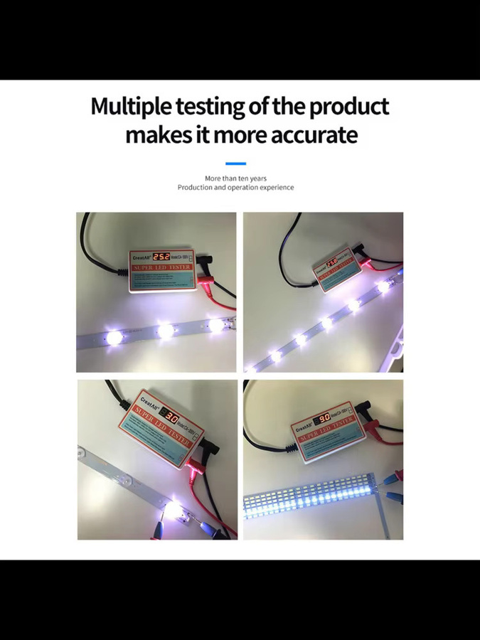 Qiilu CA-300V Tragbarer LED-Lampen-Tester für TV-Hintergrundbeleuchtung, LED-Streifen und Lampenplatinen zur Prüfung von Kapazität, Dioden und Spannung - Bild 3