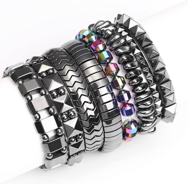 SANSWL Armband, Hämatit, Schwarz, Perle, Unisex - Bild 1