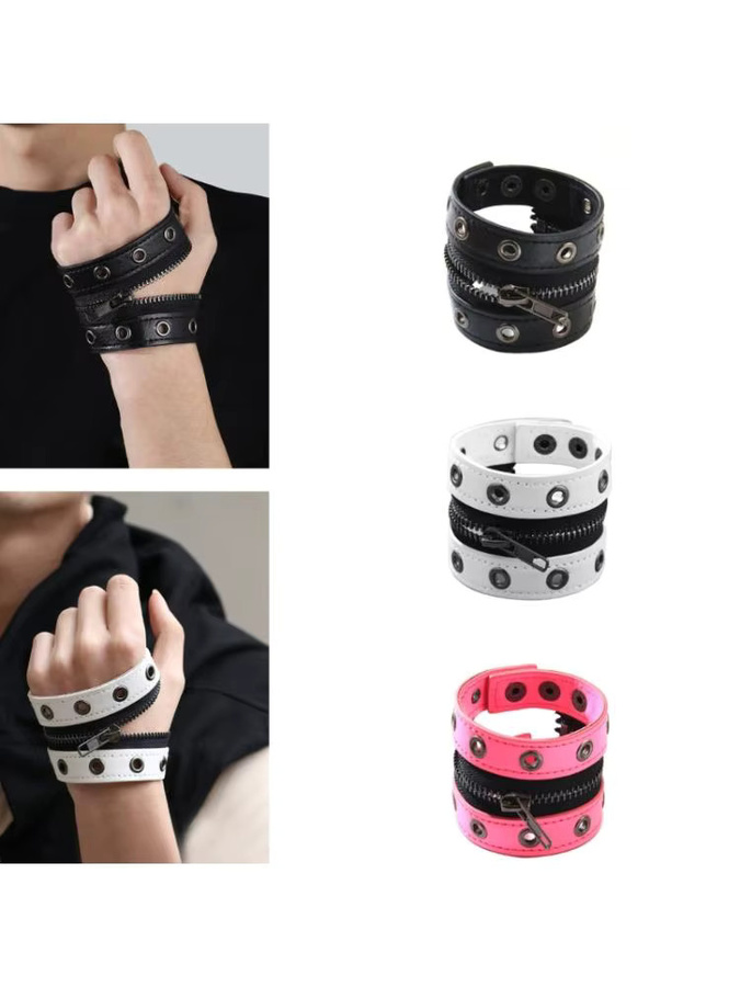 JAVRICK Armband Gothic, Nietkettenarmband, Kunstleder, Unisex - Bild 3
