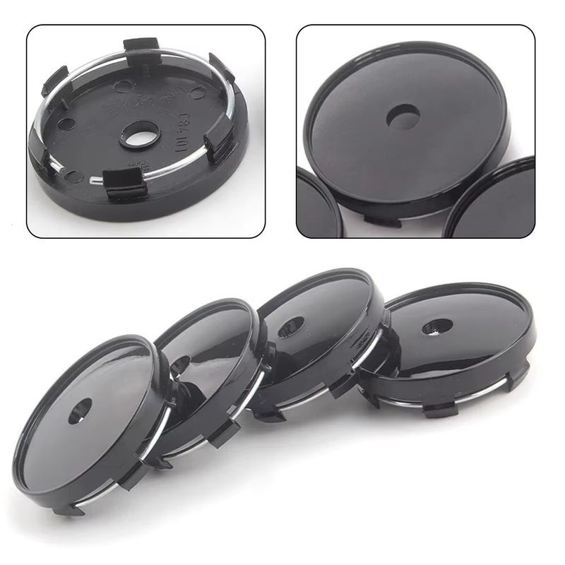 4 Stück Universal Auto Radnabenmittenkappen ohne Logo in Schwarz, Durchmesser: 60 mm - Bild 6