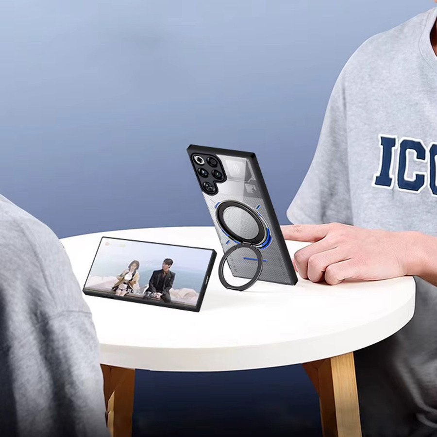 Magnetische 360-Grad-Ring-Hülle für ZTE Red Magic 11 10 Pro Air 9 9S 8S 8Plus, transparente MagSafe-kompatible Handyhülle - Bild 3
