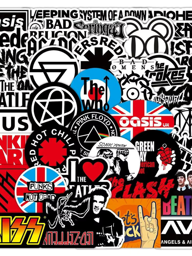 ZHUOHUA Rock Band Graffiti Aufkleber, 10/56-teiliges Set - Bild 5