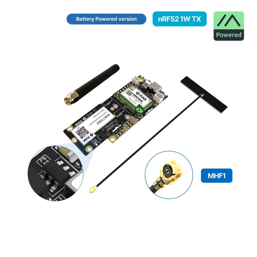 WisMesh 1W Booster Starter Kit Kompletter 1W Meshtastic-Knoten RAK10724 mit flexiblen Stromversorgungsoptionen - Bild 2