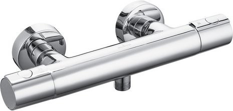 WELLWATER Wannen- und Brausethermostat Bari aus Messing in Chrom, silberfarben - Bild 1