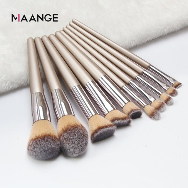 Maange Make-up Pinsel Set, 10 Stück, Unisex - Bild 1