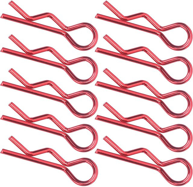 Fishine RC Auto Karosserieklammern, R-Form, Metall, 10-teiliges Set - Bild 1
