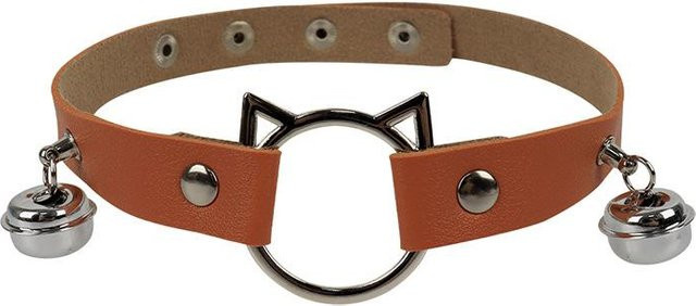 YIRAN Halskette Katzenkopf, Lederhalsband, Schwarz, Damen - Bild 1