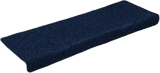 vidaXL Treppenmatten aus Nadelvlies in Blau, 15 Stück, B/T/H: 65 x 21 x 4 cm - Bild 1