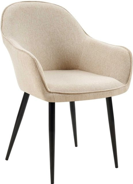 DELUKE Esszimmerstuhl GENIM in Taupe mit Stoffbezug, B/T/H: 60 x 60 x 84 cm - Bild 1