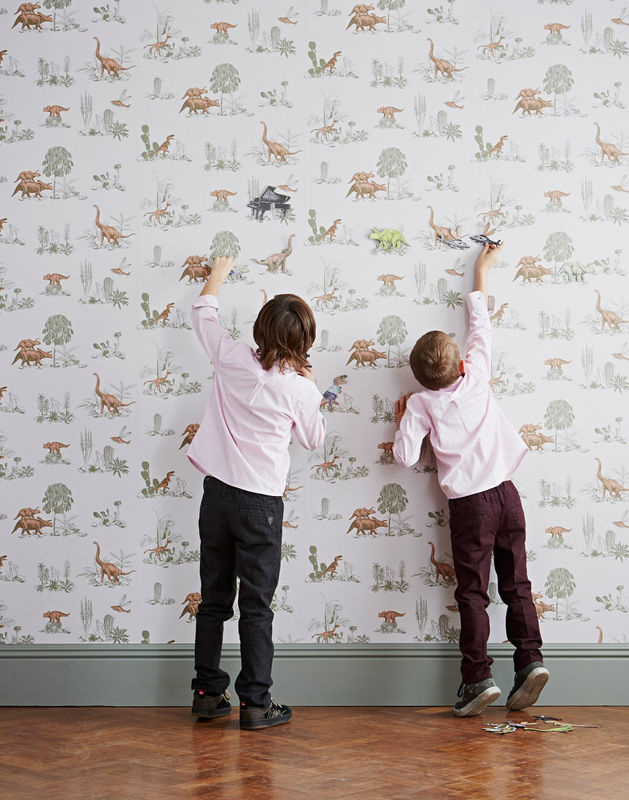 Sian Zeng Tapete Dino in Pink und Green für das Kinderzimmer - Bild 3