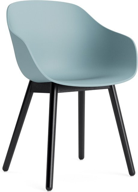 HAY About A Chair AAC 212 mit Armlehnen in Blau und Holzgestell in mattem Design - Bild 1