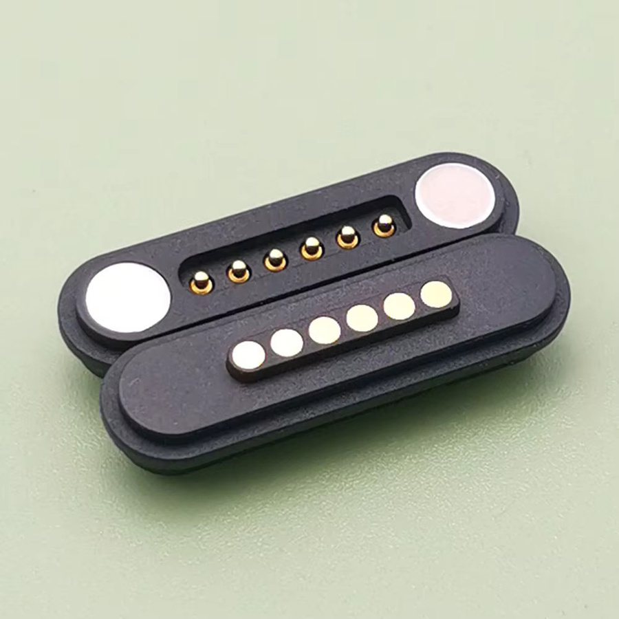 STLYCH Magnetische Pogo Pin Stecker Set 3A 12V DC, 10 Sets Männlich und Weiblich, Schwarz - Bild 1