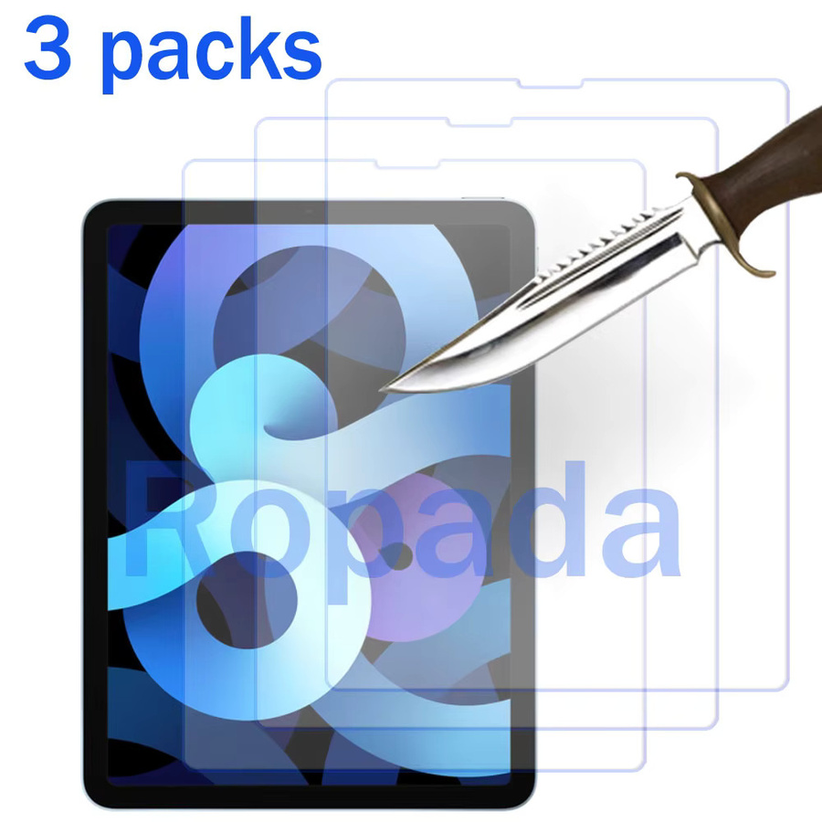 3er-Set gehärtetes Glas Displayschutzfolie für Apple iPad Air 4 und 5 (10,9 Zoll, 2021/2022), 9H Härtegrad, transparent - Bild 2