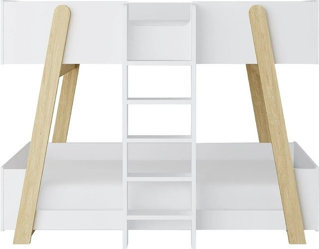 Vente-unique Etagenbett Corodela für Kinder in Naturfarben Hell und Weiß, B/T/H: 90 x 190 cm - Bild 1