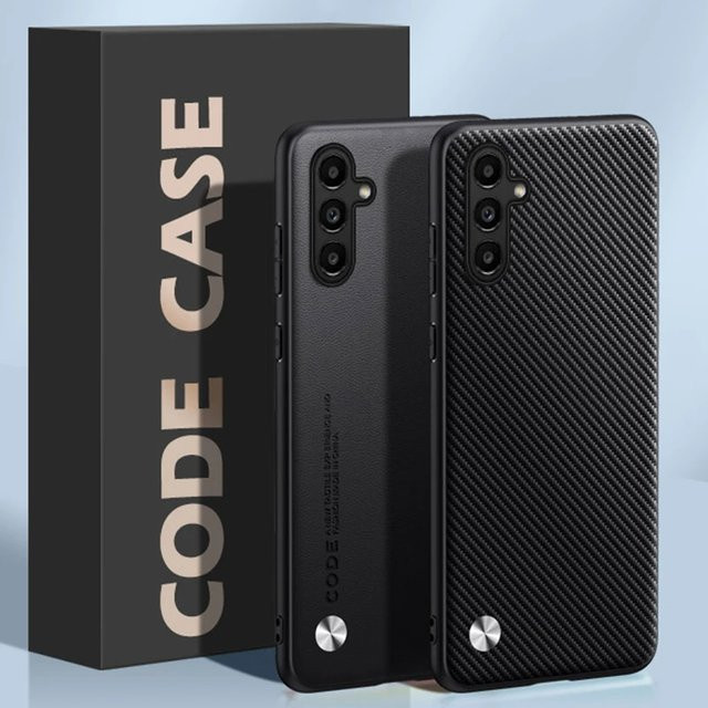 Luxus PU Leder Handyhülle für Samsung Galaxy A54 5G in Schwarz und Lila - Bild 1