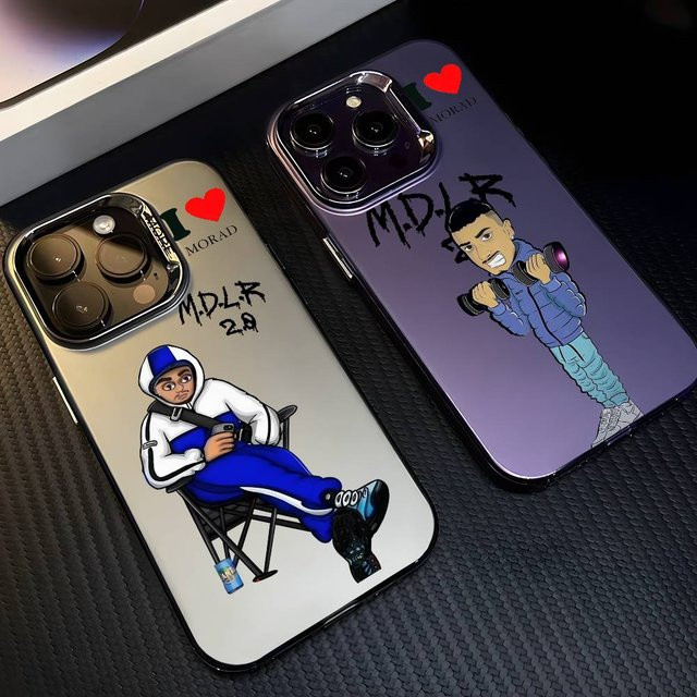 M-Morad Handyhülle für iPhone 17 16 15 14 13 12 11 Pro Max Air in Mehrfarbig Matt Metallic Aurora - Bild 1