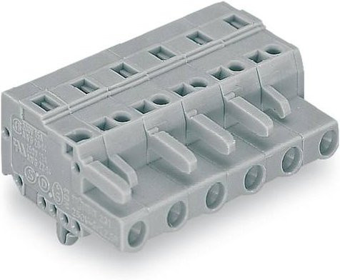 WAGO Buchsengehäuse-Kabel 231-207/008-000 mit 7 Polen und 7,50 mm Rastermaß in Grau, 50 Stück - Bild 1