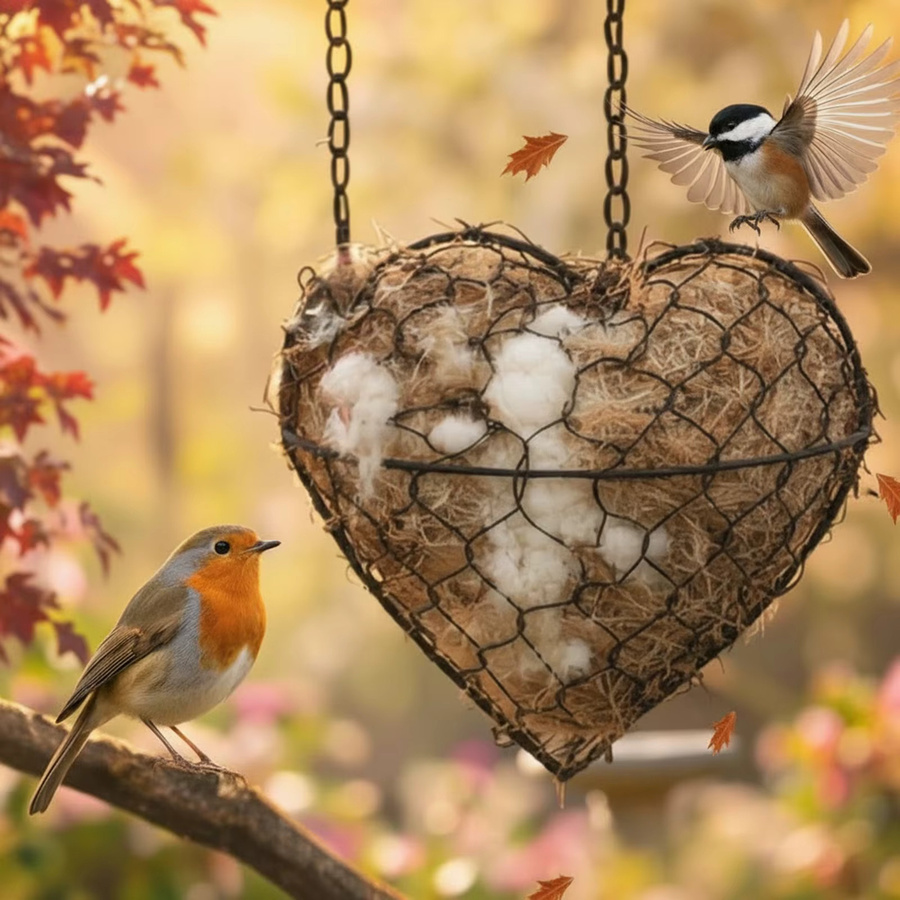 Nachfüllbarer Kolibri-Nistkasten von MOJOYCE in Braun, handgefertigtes Vogelnest aus Fasern für den Garten und Hof - Bild 1