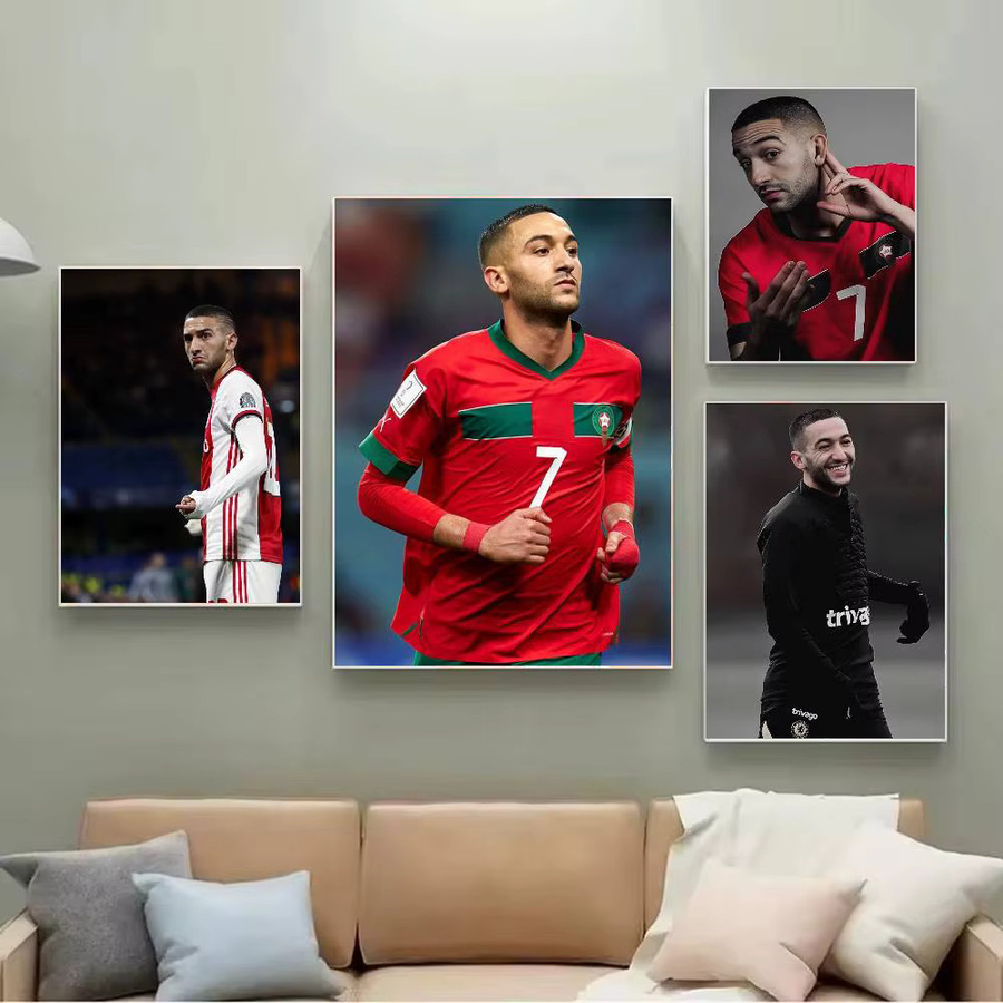 Kayou H-Hakim Z-Ziyech Poster, selbstklebender Wandaufkleber aus wasserfestem Papier in Mehrfarbig, modernes abstraktes Motiv für Wanddekoration - Bild 3