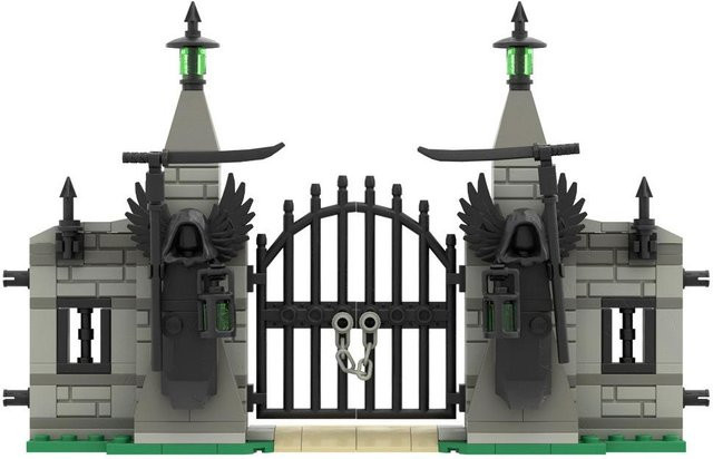 ixBricks MOC Halloween Baum Friedhof Kürbis, Bausteine Set, ab 6 Jahren - Bild 1