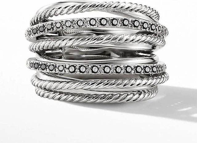 Huitan Mehrreihige Ringe, Silber, Zirkonia, Damen - Bild 1