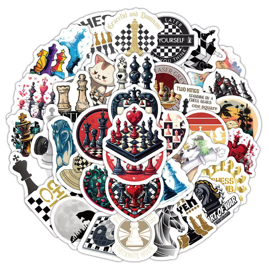 GOGOTU Schach Sport Cartoon Graffiti Aufkleber, 60-teiliges Set - Bild 4