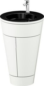 Duravit Waschtischunterschrank Starck 1 c-bonded Set, Farbe Schwarz, Weiß matt, B/T/H: 56 x 60,5 x 86,4 cm - Bild 1