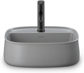 Duravit Waschtisch-Einhebelmischer M C.1 in Mattschwarz mit Auslauf 113 mm und Zugstangenablaufgarnitur - Bild 1