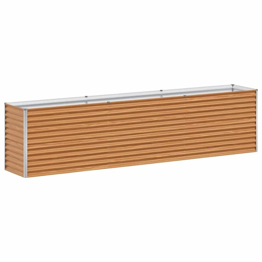 vidaXL Hochbeet aus verzinktem Stahl in Hellbraun B: 290 cm, T: 50 cm, H: 68 cm - Bild 2