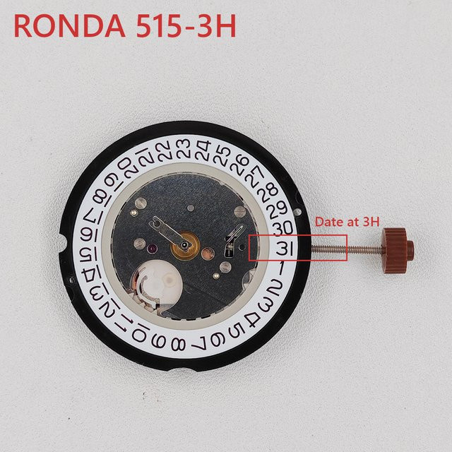 Quarzwerk Ronda 515, Datum, Unisex - Bild 1