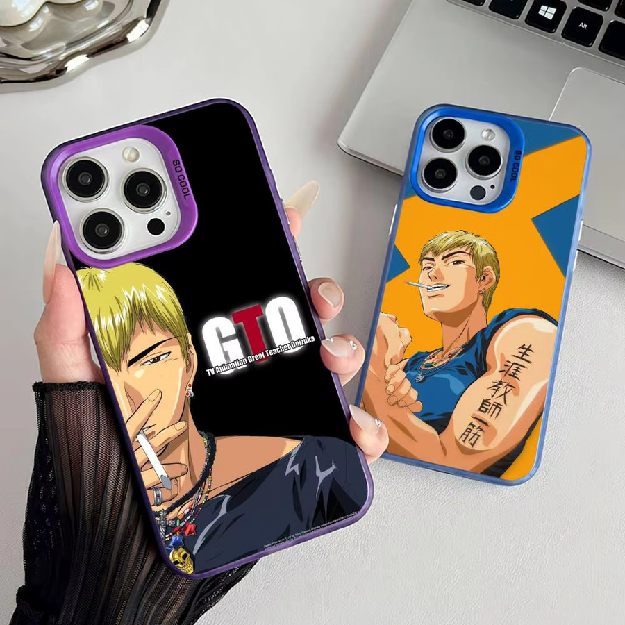 Anime Great Teacher Onizuka Handyhülle für iPhone 11 12 13 14 15 16 Pro Max Plus mit Plating-Schutz, Mehrfarbig - Bild 2