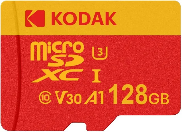 Kodak Micro SD Karte U3 V30 mit USB-C Lesegerät für 4K Aufnahmen in 128GB - Bild 1
