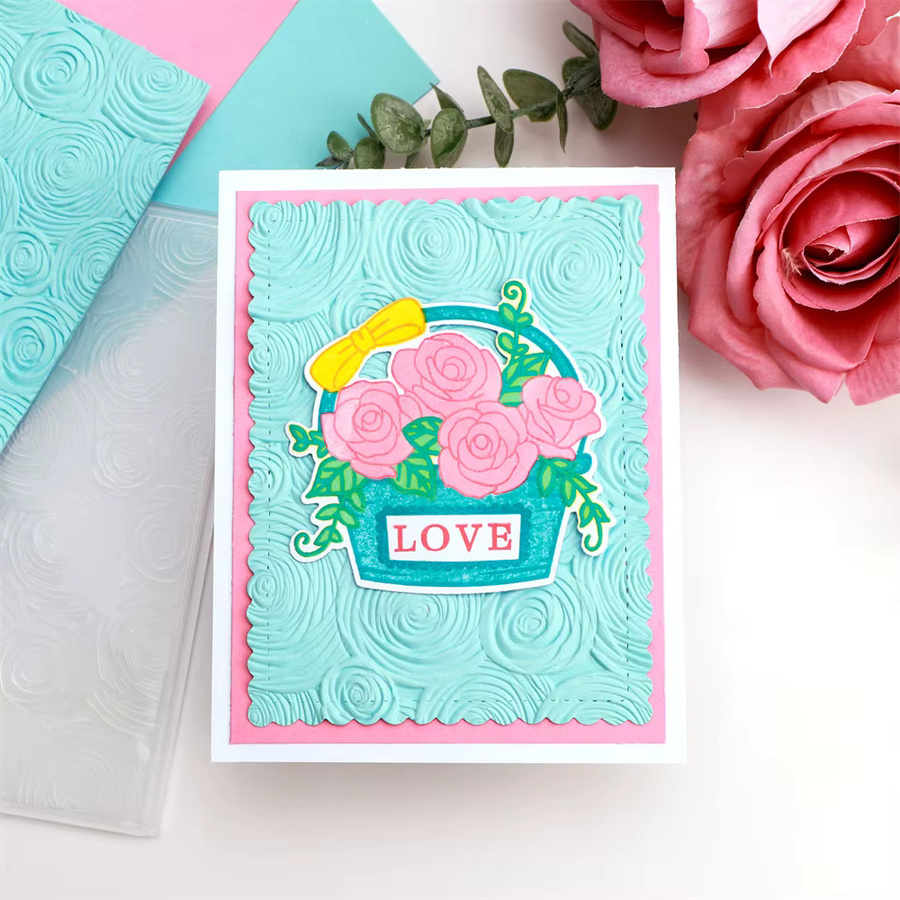 3D-Prägung Schablone Vortex Blume für DIY Scrapbooking und Bastelarbeiten aus Kunststoff - Bild 2