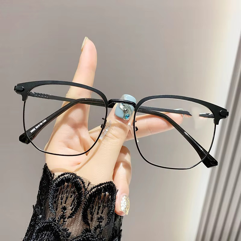 Herren-Lesebrille, Halbrand, Metall, schwarz - Bild 2