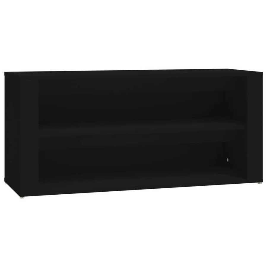 vidaXL Schuhregal Schwarz aus Holzwerkstoff B/T/H: 100 x 35 x 45 cm - Bild 2