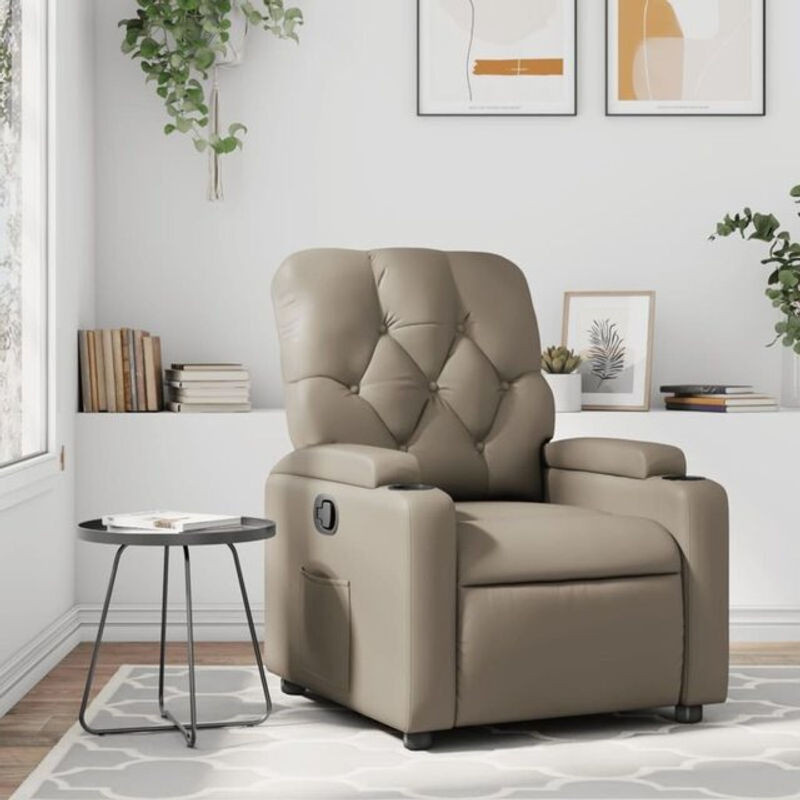Modern Relaxsessel von vidaxl in Braun und Beige aus Kunstleder - Bild 1