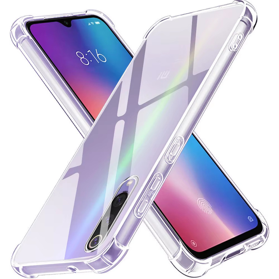 Stoßfeste TPU Silikon Schutzhülle für Xiaomi Mi 9, 9 SE, 9T Pro, Mi 9 Lite, CC9, CC9E, A3 Lite in Transparent - Bild 2