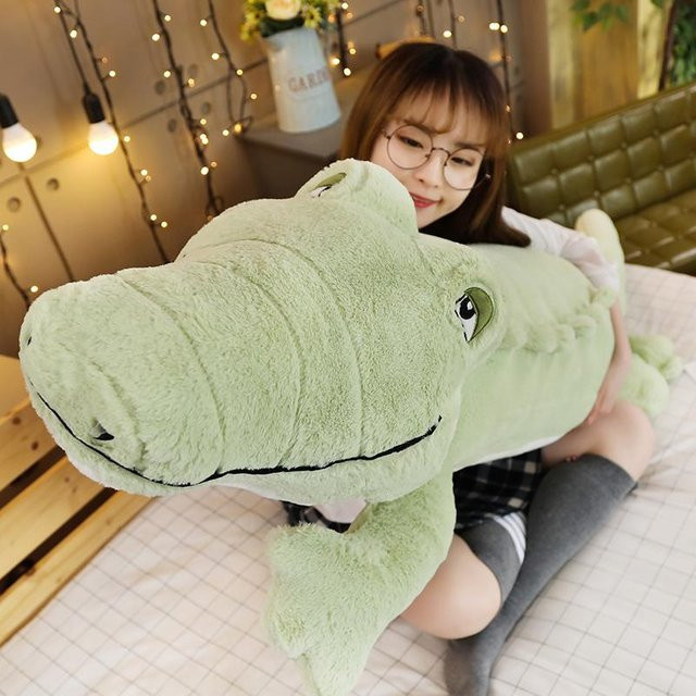 Yiran Health & Beauty Krokodil Plüschkissen, Plüschtier, 120cm, Grün - Bild 1