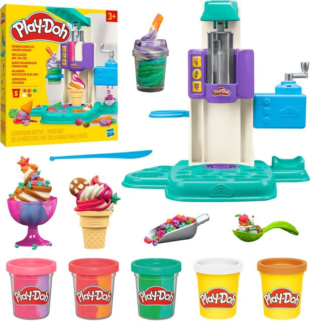 Play-Doh Regenbogen Eismaschine Knete Spieleset - Bild 1