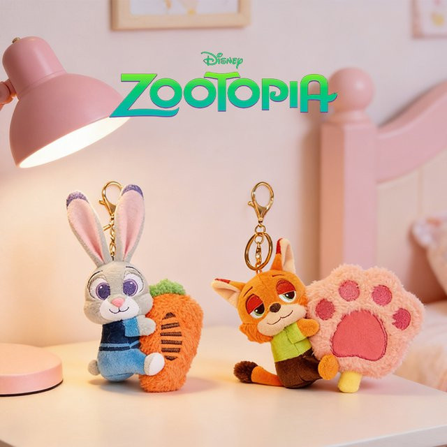 Disney Zootopia Judy Hopps Nick Wilde Plüschtiere, Schlüsselanhänger, Dekokissen - Bild 1