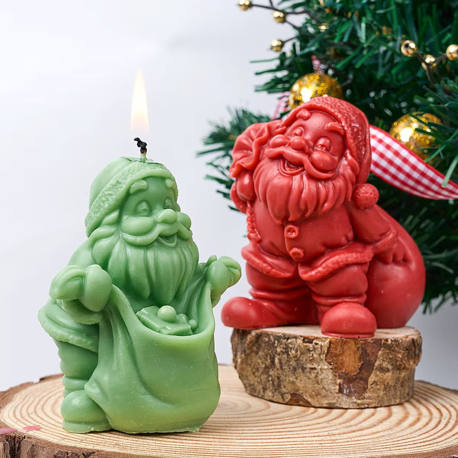 UDOCOOL Silikonform für 3D Weihnachtsmann Rucksack Kerzen und Seifen in Multicolour zur DIY Gestaltung von Gips und Aromath Seife - Bild 2