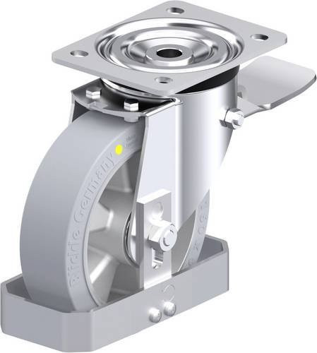 Blickle L-ALEV 160K-ST-SG-AS-FS Stahlblech-Lenkrolle in Grau mit 160 mm Rad-Durchmesser und 350 kg Tragfähigkeit - Bild 1