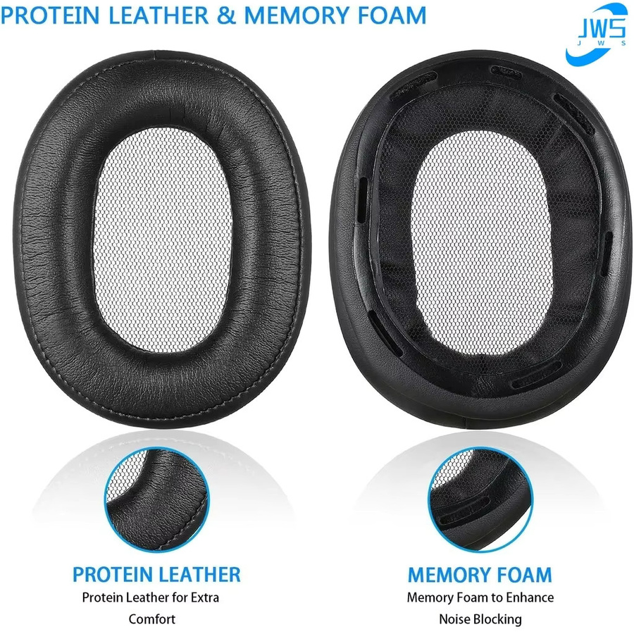 Sony Ersatz-Ohrpolster für MDR-1R und MDR-1RNC Over-Ear Kopfhörer aus Memory-Schaum und Protein-Leder in Schwarz - Bild 4