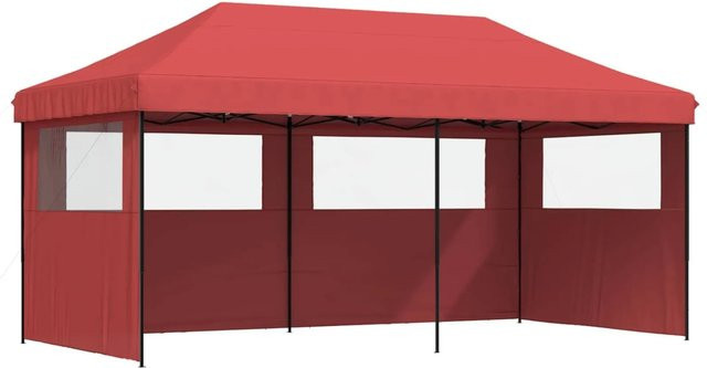 vidaXL Party-Zelt aus Oxford-Stoff und Stahl in Bordeauxrot, B/T/H: 580 x 292 x 315 cm - Bild 1