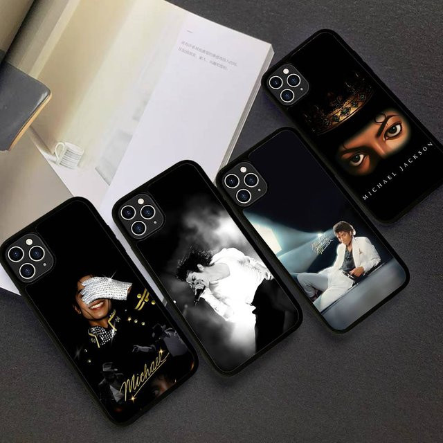 Handyhülle Michael Jackson für iPhone 17 16 15 14 13 12 11 Pro Max aus hartem PC und TPU in Schwarz - Bild 1