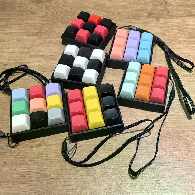 Velishy Tastatur-Clicker-Fidget-Schlüsselanhänger-Set, Unisex - Bild 1