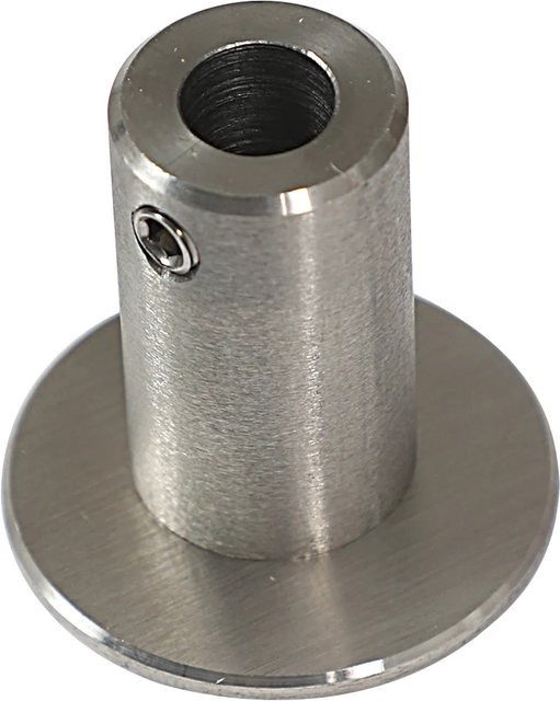 Dieda Rundstabhalter aus Edelstahl V2A in Silber, Länge: 35 mm, Durchmesser: 20 mm - Bild 1